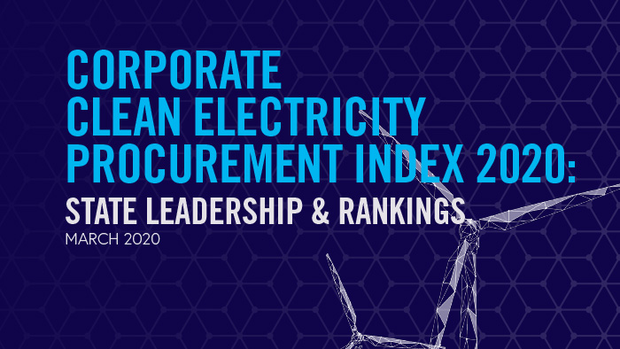 Corporate Clean Energy Procurement Index 2020